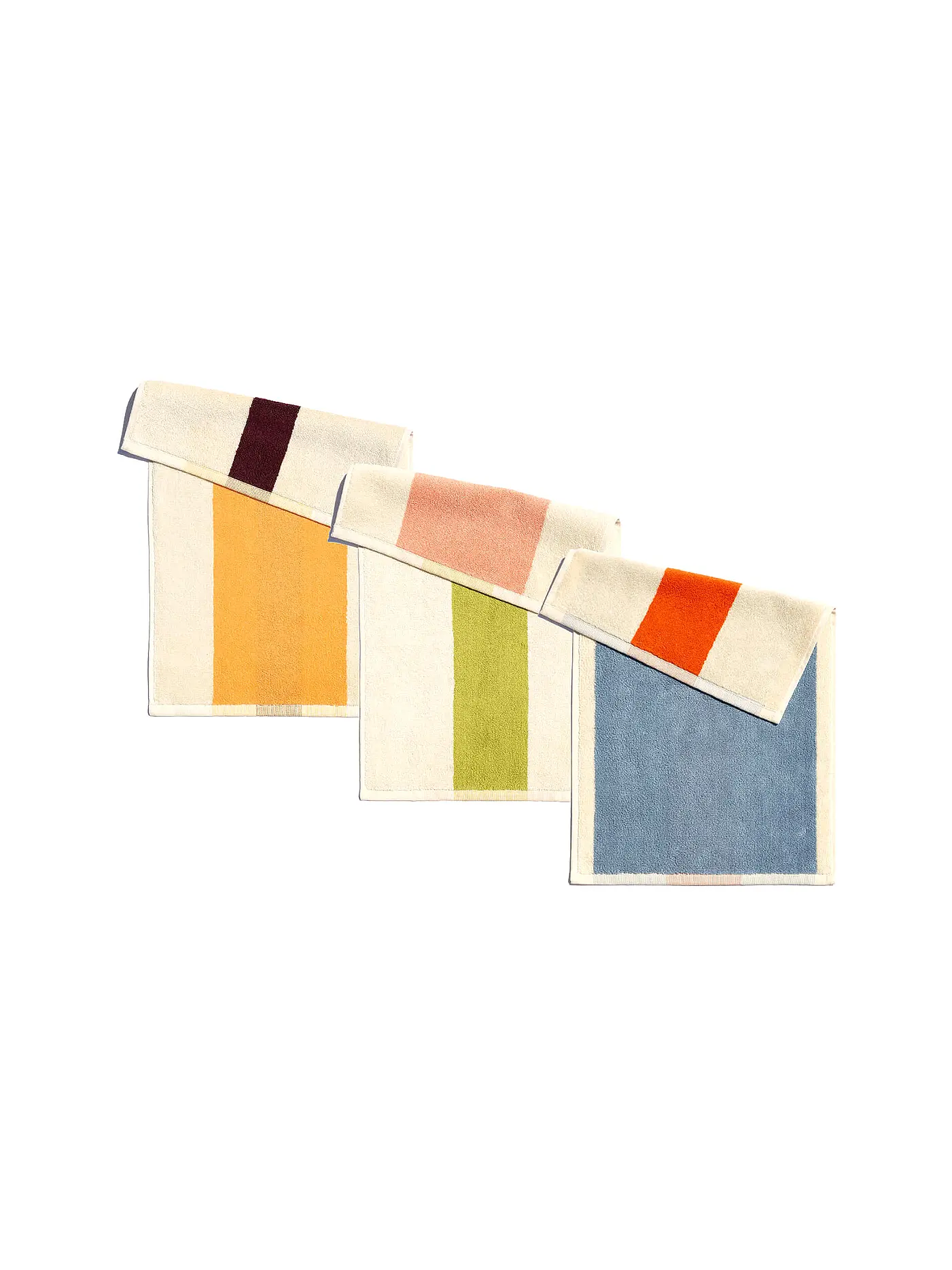 SUITE702 | Gästetuch Set 3x 30x50cm MARTENS AND MARTENS Pink/Royal Blue/Brown | bunt